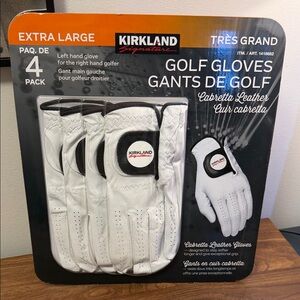 Kirkland Signature White Cabretta Leather Golf Gloves LEFT HAND XL